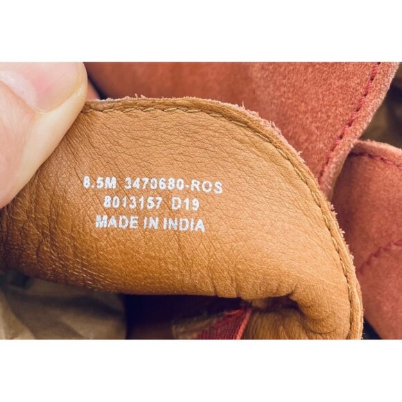 Frye Rowen Boots Womens 8.5 Peach Suede Pull On Ankle Western - Picture 5 of 12